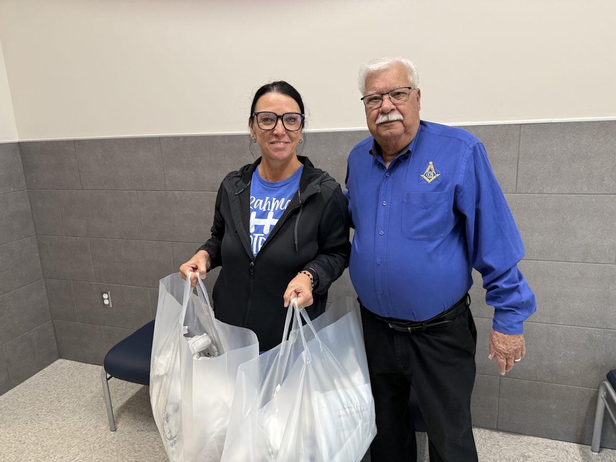 Pictured: CiCi Edmonson, School Nurse & Joe Reynolds, Junior Warden.