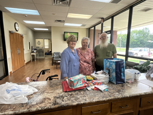 Superintendent Mrs. Lee Ann Corbin, Annette Olsen, Worthy Matron & Jerry Olsen, Worthy Patron